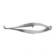 Vannas Capsulotomy Scissor Angled to Side - Sharp Tips Stainless Steel, 8 cm - 3 1/4 Blade Size 5 mm